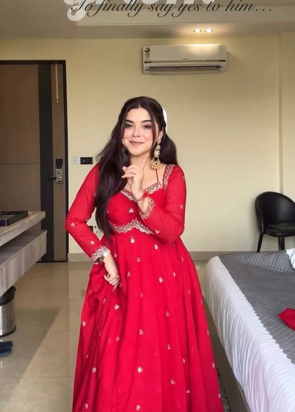 New Partywear Heavy Faux Georgette Designer Kurta Set